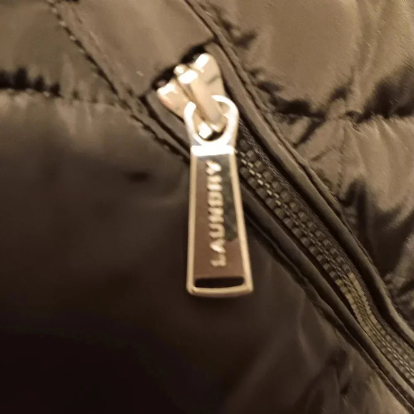 Laundry by SHELLI SEGAL 3/4 Length Quilted Puffer Coat Jacket Black - Picture 5 of 7